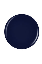 Classic navy blue badge nail lacquer sample color swatch isolated in white background